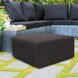 Universal 36 inch Charcoal Outdoor Ottoman Cover, 36in Square, The Seascape Collection