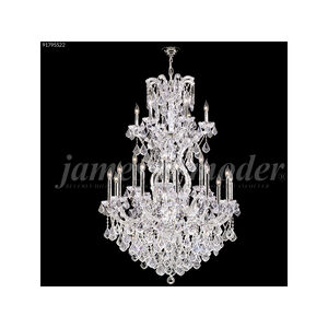 Maria Theresa Grand 25 Light 37 inch Silver Large Entry Crystal Chandelier Ceiling Light, Large