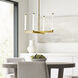 Kelly Wearstler Phobos LED 24 inch Natural Brass Chandelier Ceiling Light in 120V, Integrated LED