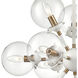 Boudreaux 12 Light 25 inch Matte White with Satin Brass Chandelier Ceiling Light