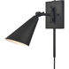 Whitmire 10.5 inch 60.00 watt Matte Black Swingarm Sconce Wall Light, Plug-In/Hardwire