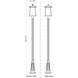 Rainer 4 Light 118.25 inch Black Outdoor Post Mounted Fixture in G9