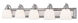 Springfield 5 Light 36 inch Polished Chrome Bath Vanity Wall Light