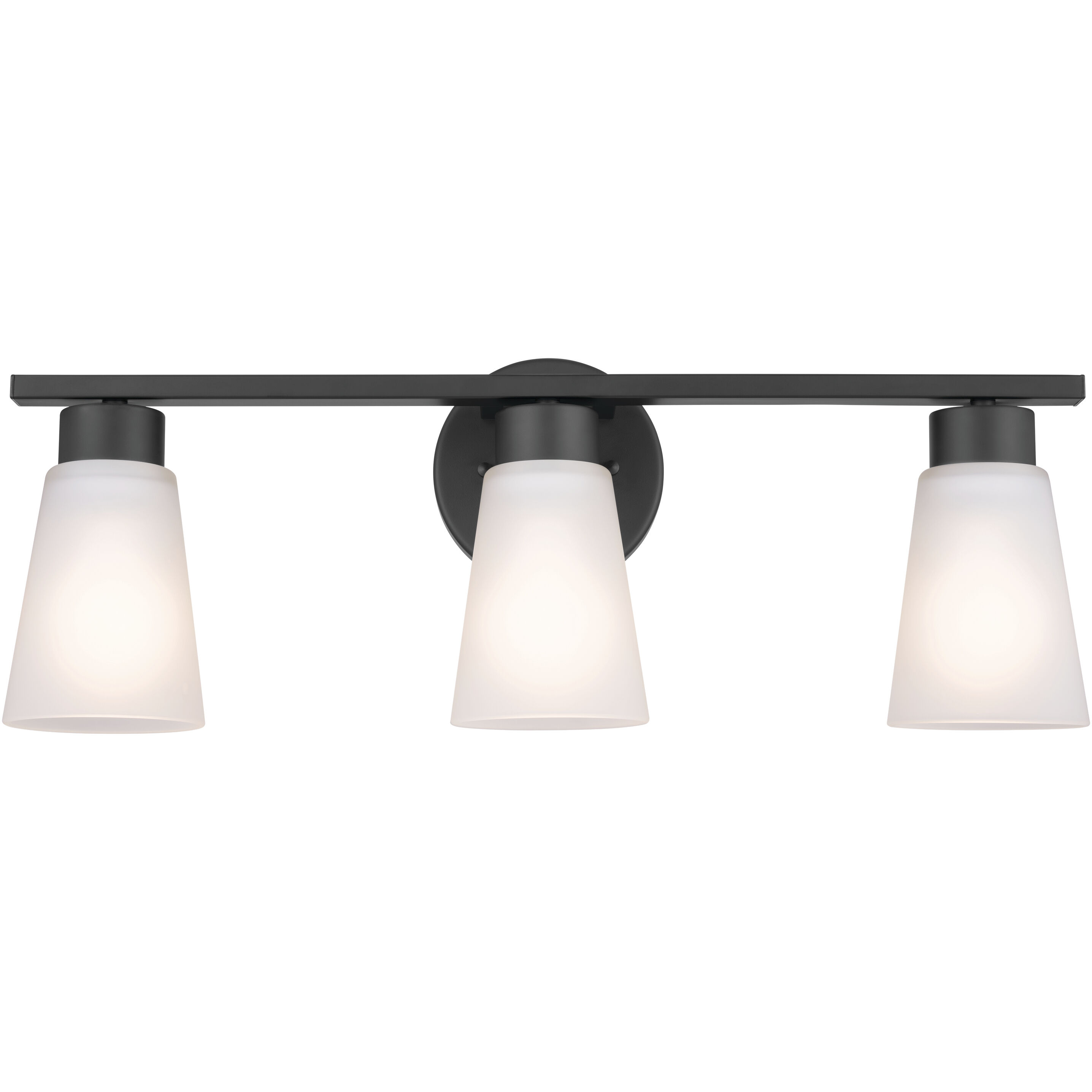 Stamos 3 Light 22 inch Black Bath Vanity Light Wall Light, 3 Arm