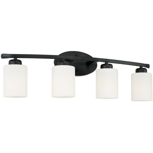 Dixon 4 Light 29 inch Matte Black Vanity Light Wall Light