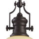 Chadwick 1 Light 13 inch Oiled Bronze Pendant Ceiling Light in Incandescent