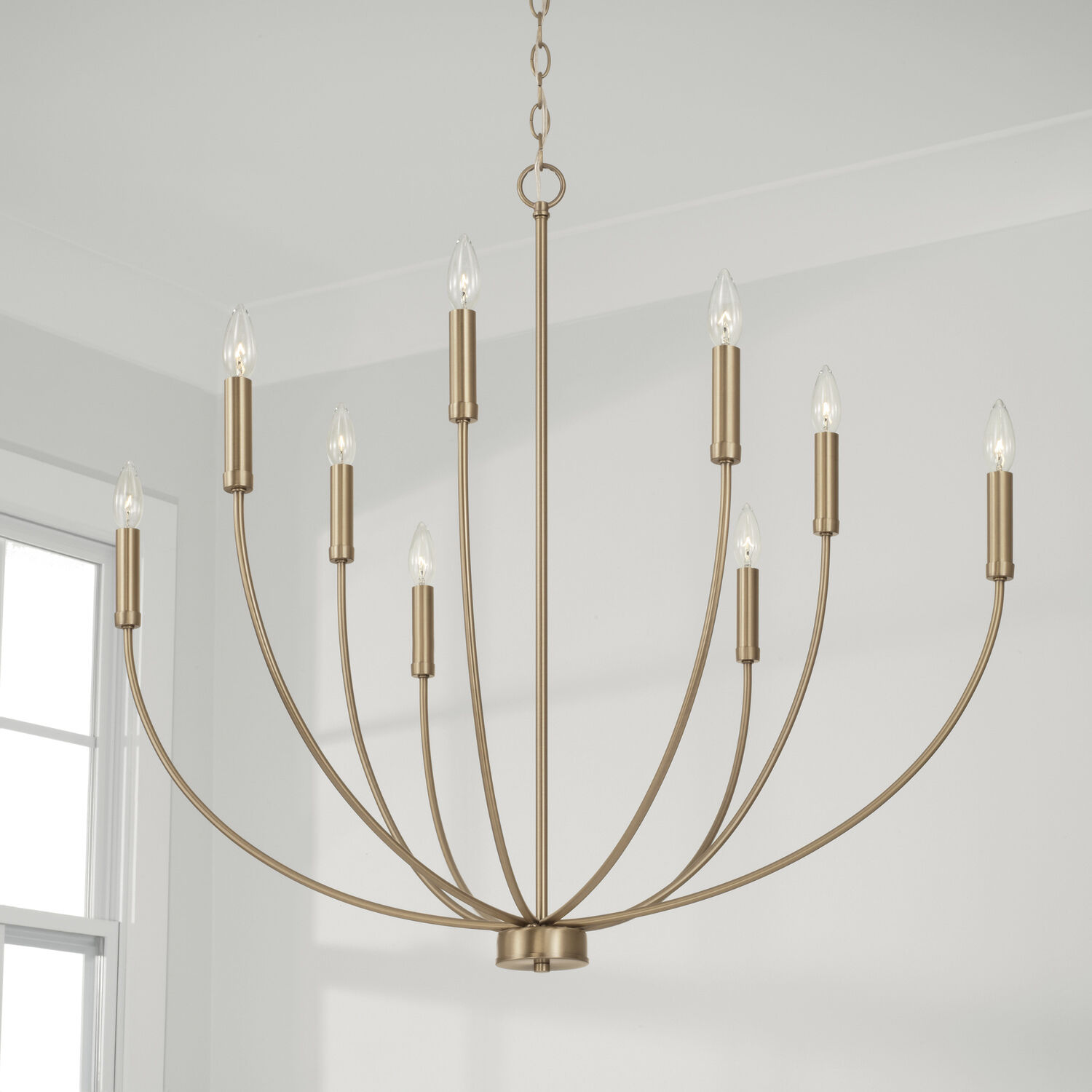 Ansley 9 Light 35.25 inch Aged Brass Chandelier Ceiling Light