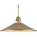 Danique 1 Light 24 inch Corkwood with Satin Brass Pendant Ceiling Light in Corkwood/Satin Brass