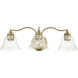 Moreland 3 Light 24 inch Antique Brass Vanity Sconce Wall Light