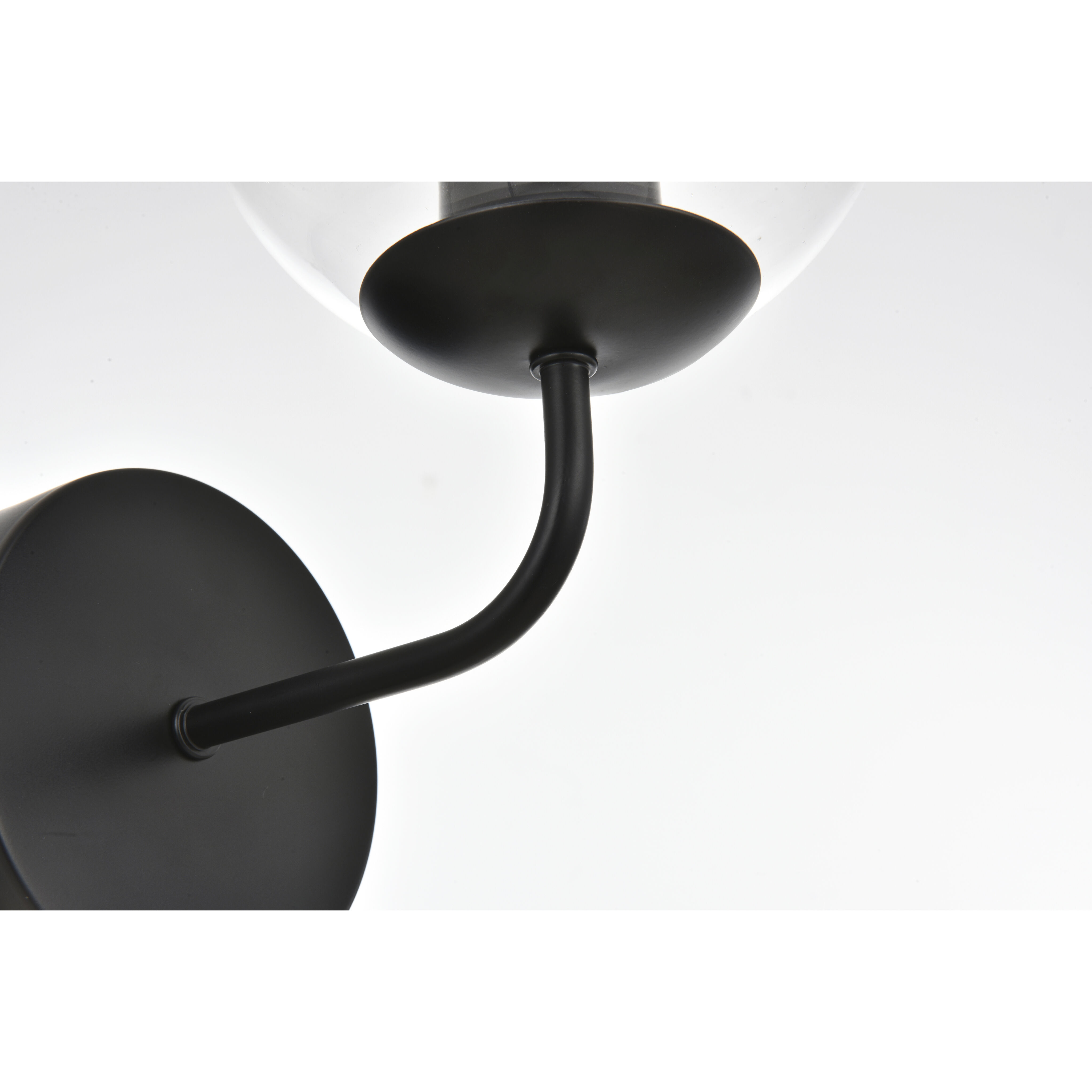 Genesis 1 Light 6 inch Black Bath Sconce Wall Light