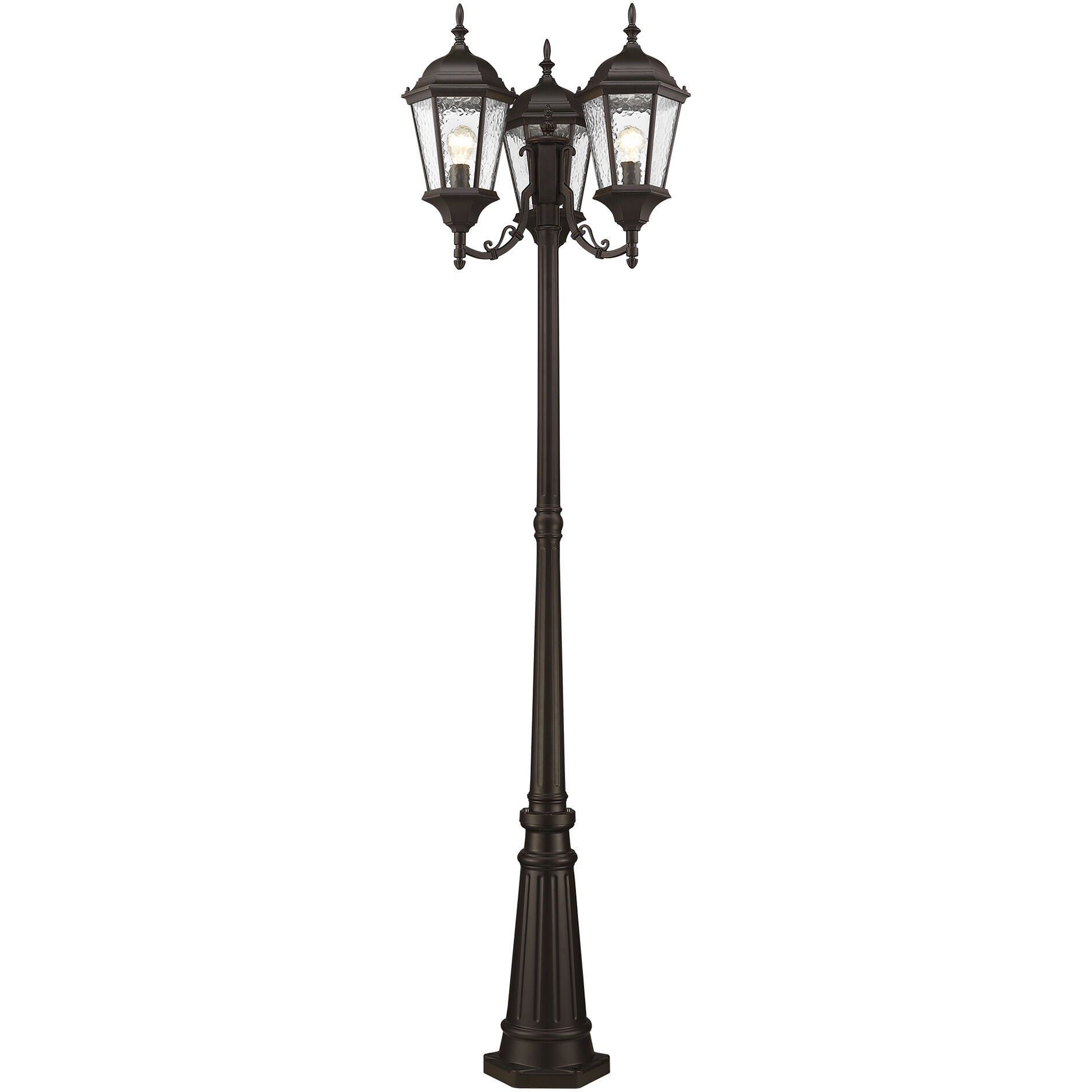 Hamilton 3 Light 86 inch Bronze Outdoor 3 Head Post