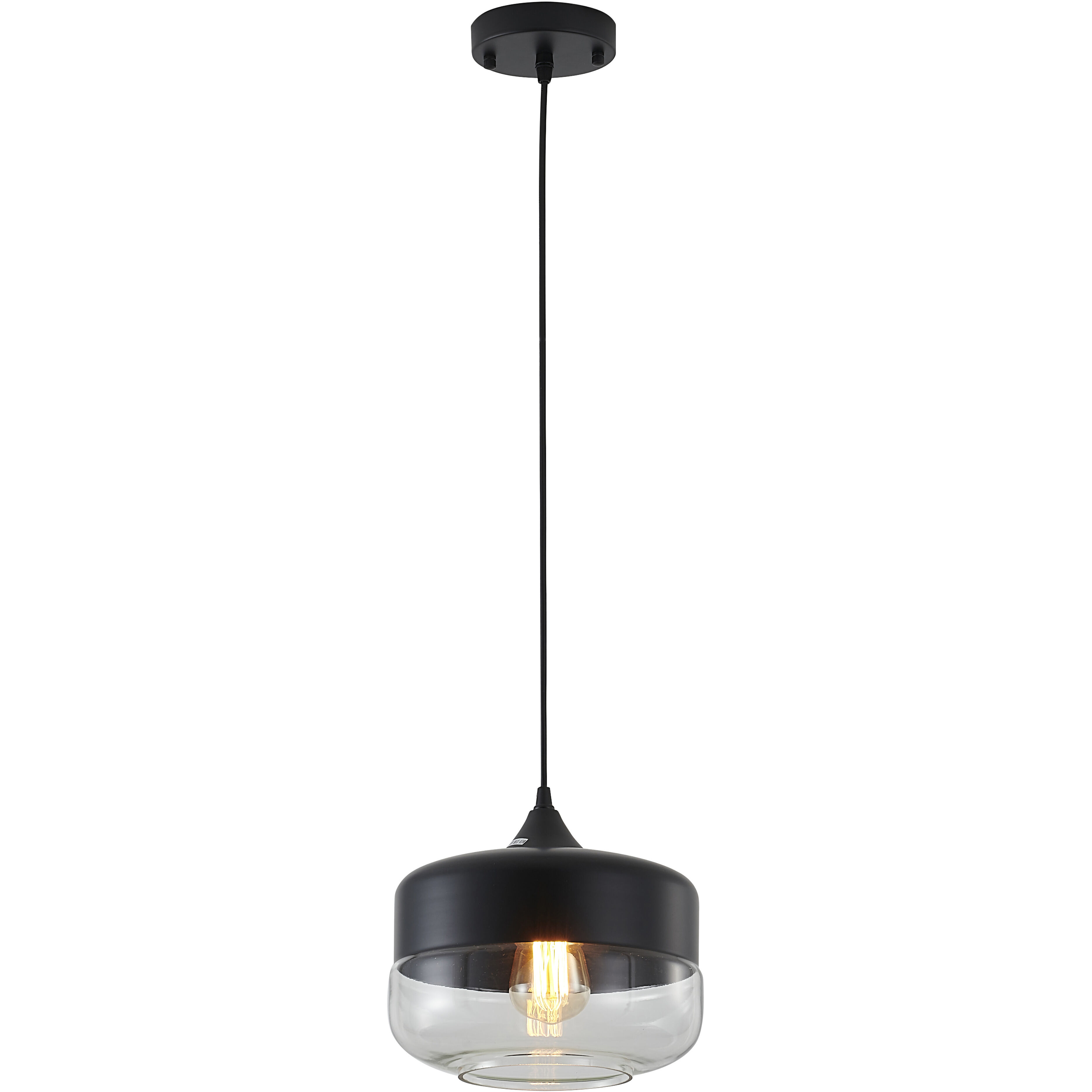 Canada Pendant Ceiling Light, Black Frame