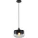 Canada 1 Light 10 inch Matte Black Pendant Ceiling Light, Black Frame