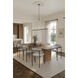 Noellea 5 Light 61 inch Dark Bronze and Legacy Brass Linear Chandelier Ceiling Light