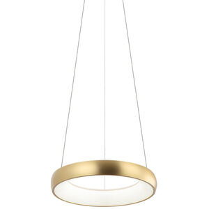 Maverick LED 16 inch Brushed Gold Pendant Ceiling Light