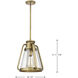 Everett 1 Light 10 inch Natural Brass Pendant Ceiling Light