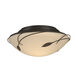 Forged Leaves 2 Light 13.6 inch Dark Smoke Flush Mount Ceiling Light