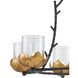Water-lily 6 Light 38 inch New Gold Leaf/French Black Chandelier Ceiling Light, Large