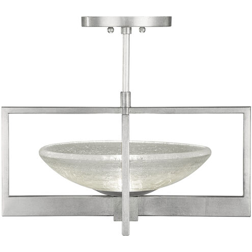 Delphi LED 18 inch Silver Semi-Flush Mount Ceiling Light