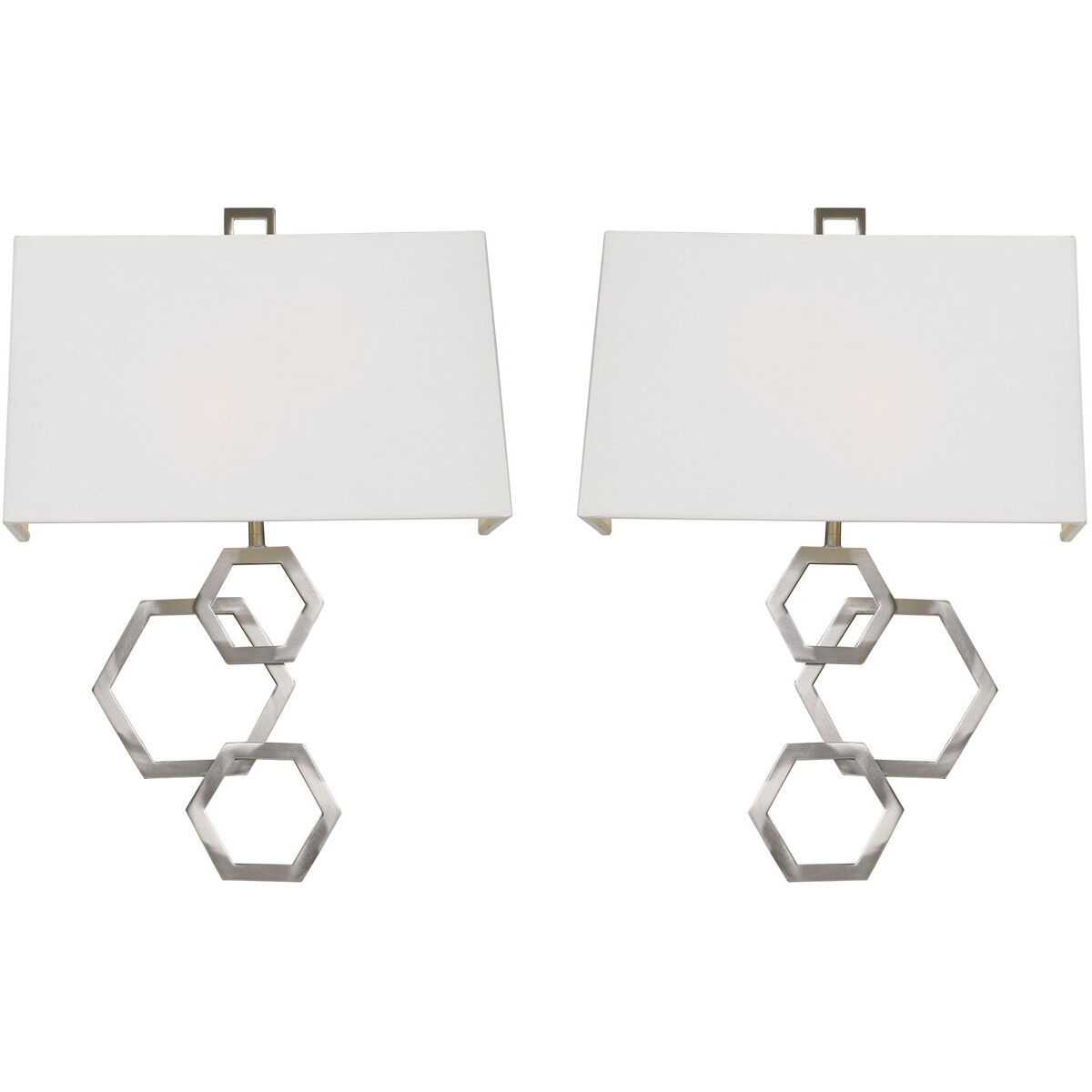 Deseret 2 Light 14 inch Brushed Nickel Sconces Wall Light, Set of 2