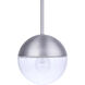 Evie 1 Light 7.5 inch Satin Aluminum Outdoor Pendant