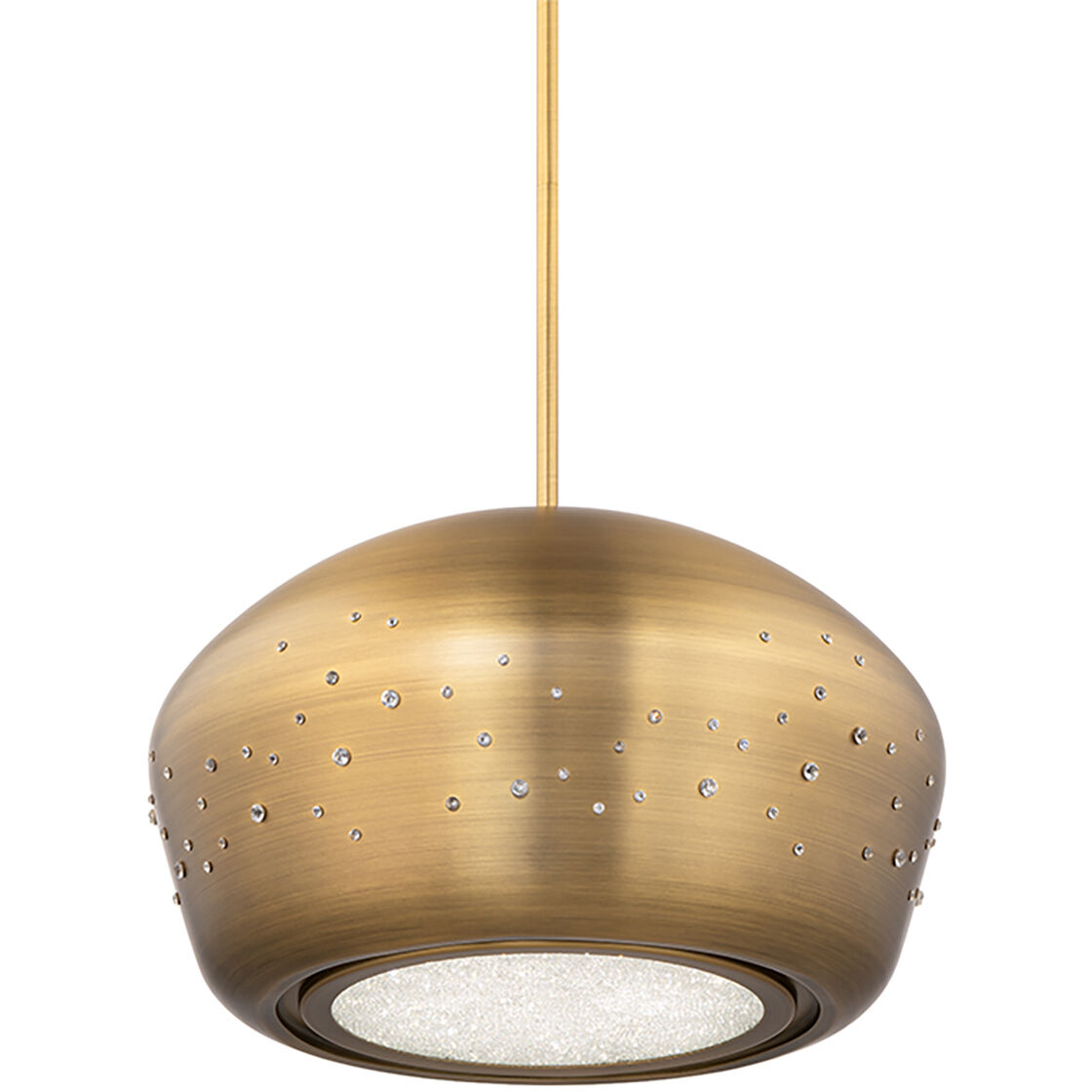 Beyond Astral LED 13 inch Aged Brass Pendant Ceiling Light
