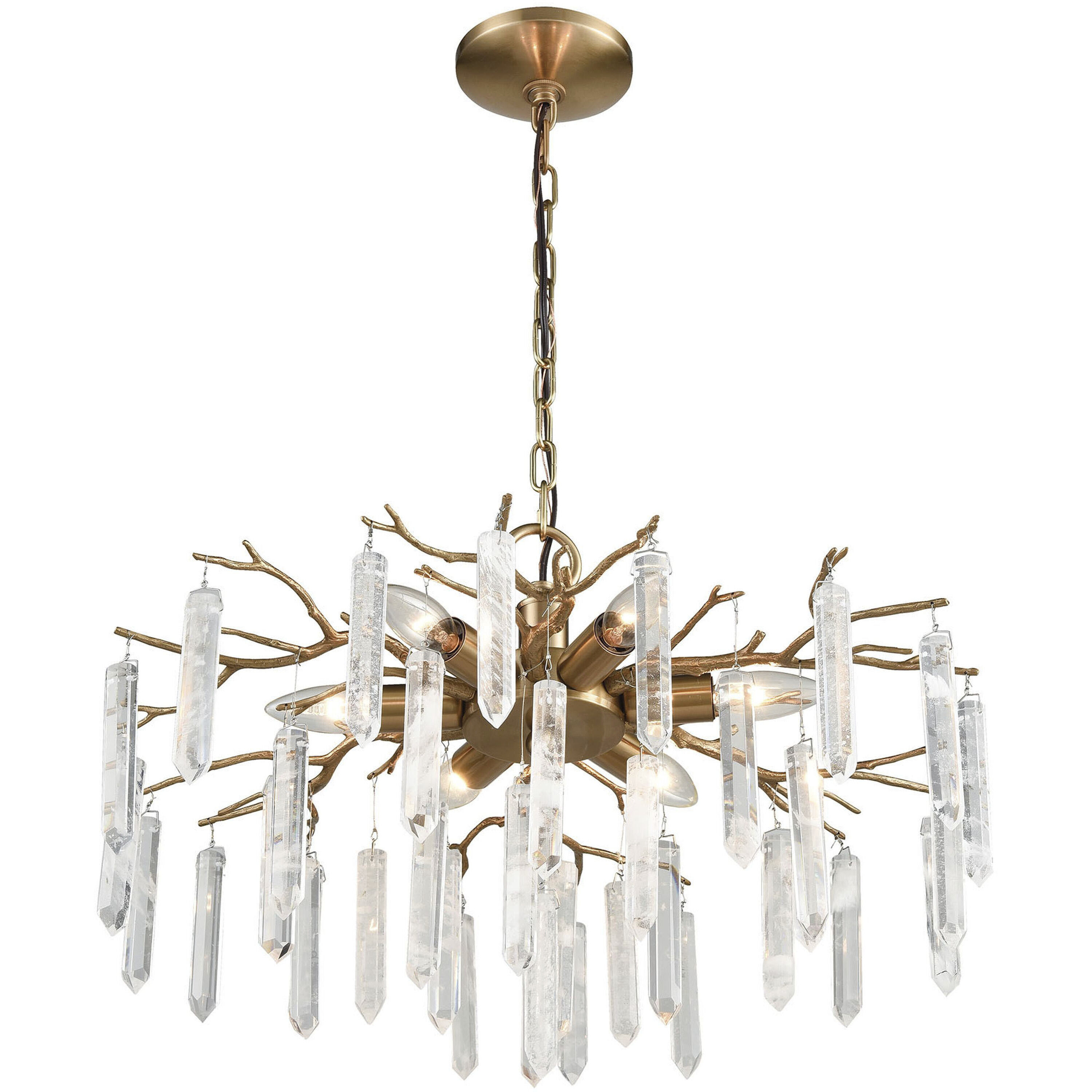 Kvist 6 Light 22 inch Cafe Bronze with Clear Chandelier Ceiling Light