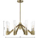Rohe 8 Light 28 inch Oxidized Brass Chandelier Ceiling Light