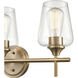 Ashford 3 Light 22 inch Modern Gold Vanity Light Wall Light