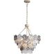 Cascada 8 Light 20.13 inch Aegean Silver Pendant Ceiling Light in Smoke Plated Glass, 3 Tier