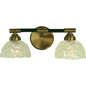 Stonebridge 2 Light 15 inch Antique Brass and Matte Black Sconce Wall Light