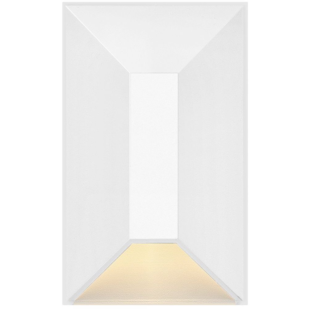 Nuvi 12v 1.40 watt Matte White Landscape Deck Sconce, Rectangular