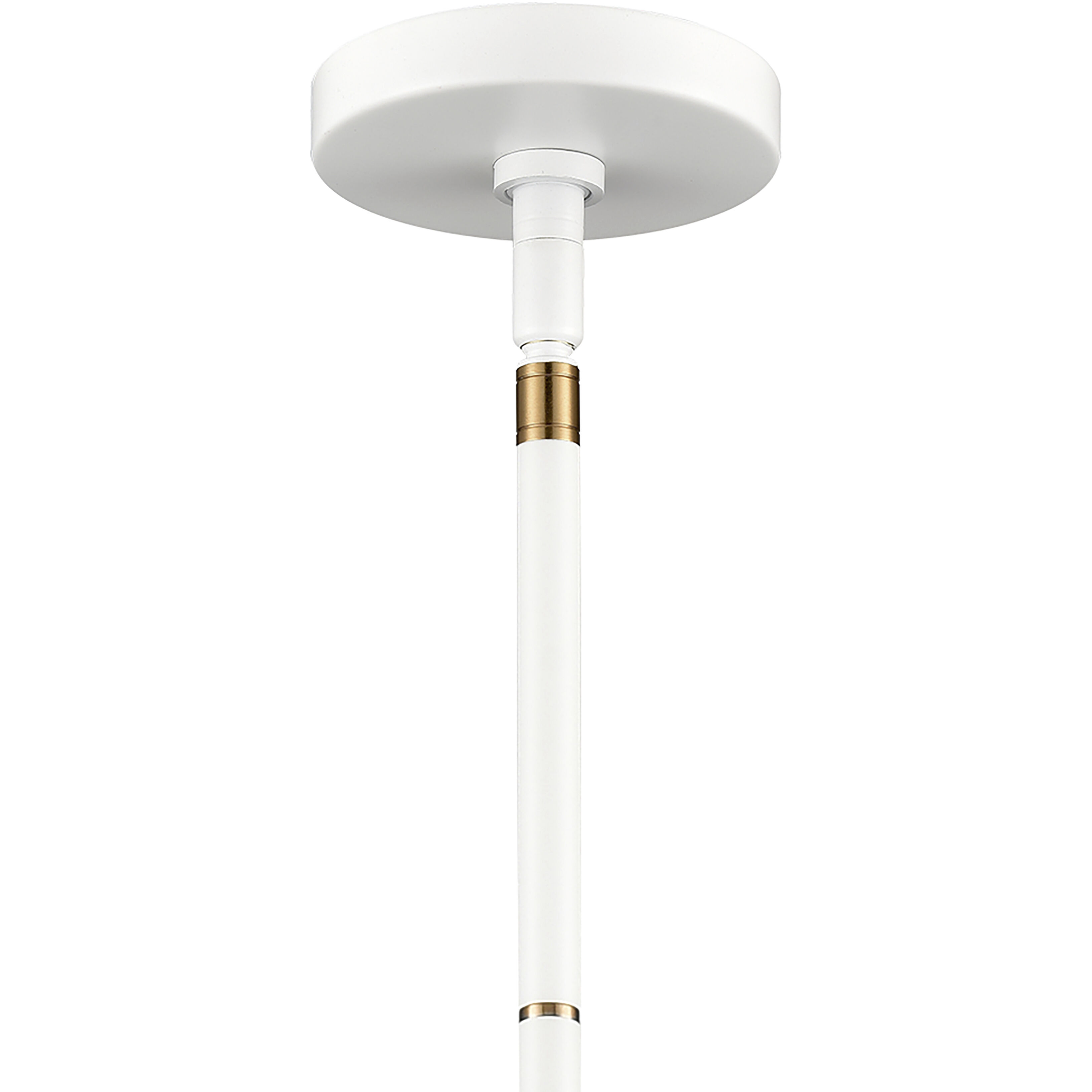 Boudreaux 18 Light 32 inch Matte White with Satin Brass Chandelier Ceiling Light