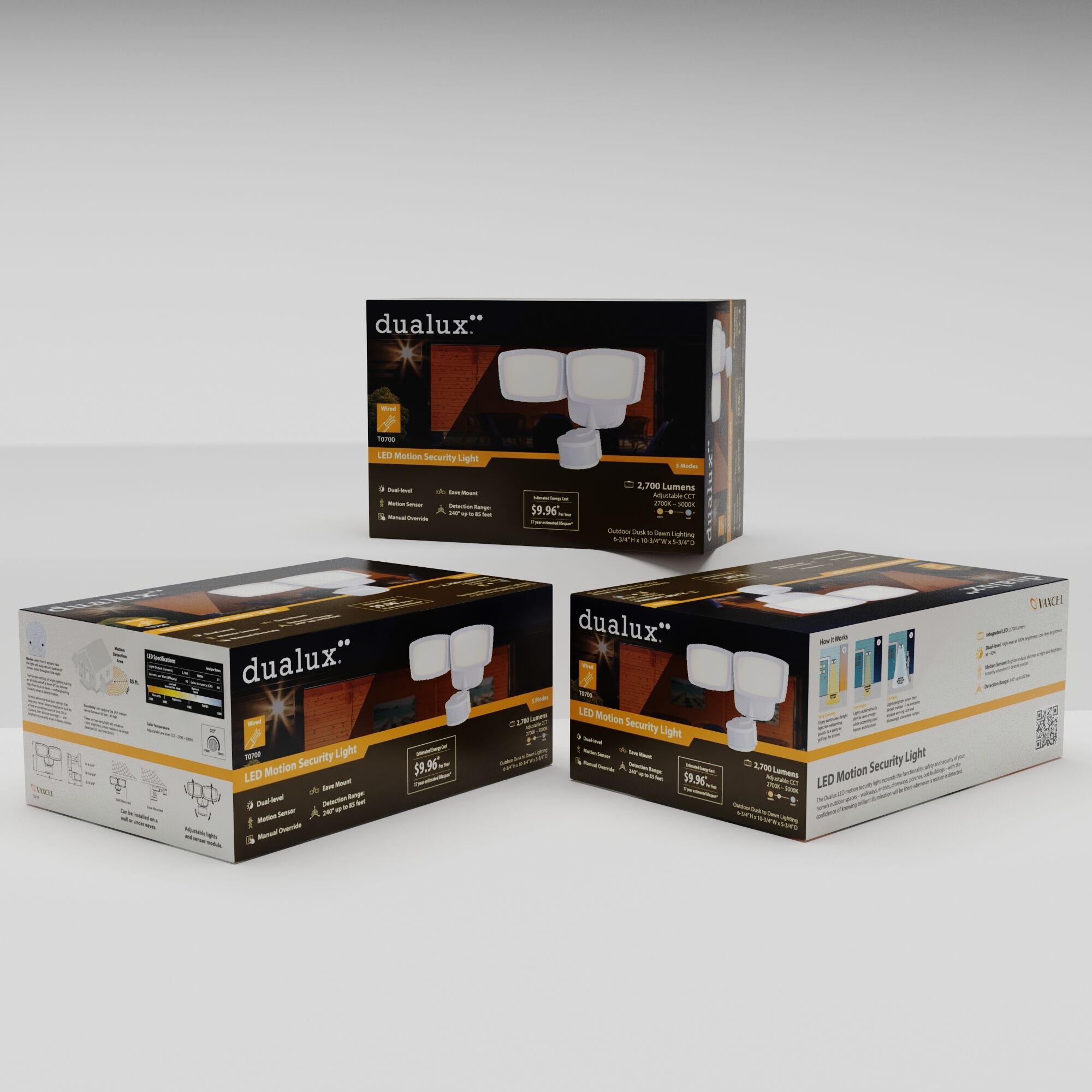 Outdoor Security LED 6.75 inch White Outdoor Security