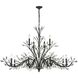 Crystal Branches 12 Light 52 inch Burnt Bronze Chandelier Ceiling Light