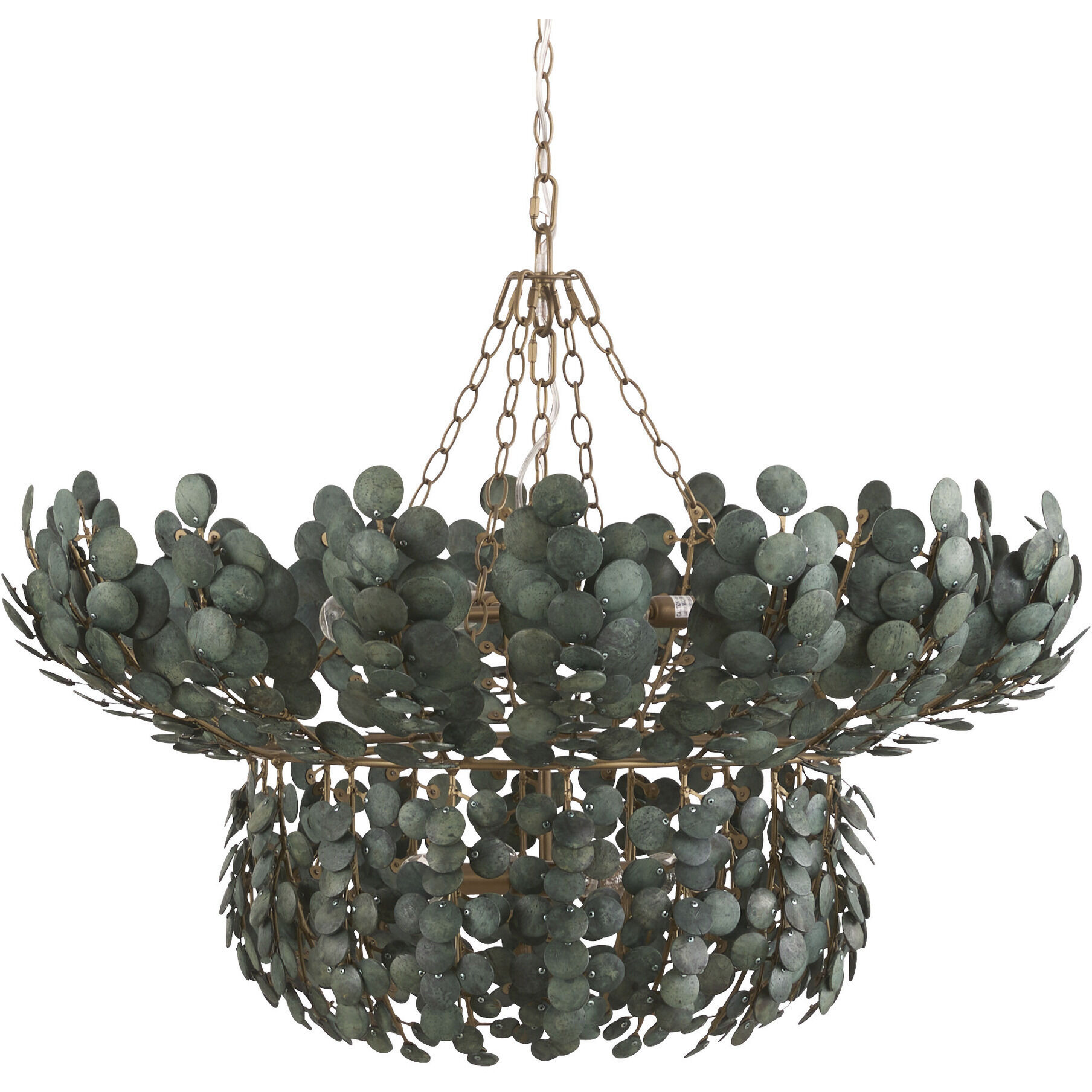 Bilal 40 inch Eucalyptus&nbsp;Coconut Shell Chandelier Ceiling Light