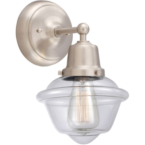 Aditi Small Oxford 1 Light 7.5 inch Brushed Satin Nickel Sconce Wall Light, Aditi