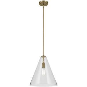 Everly 1 Light Natural Brass Pendant Ceiling Light