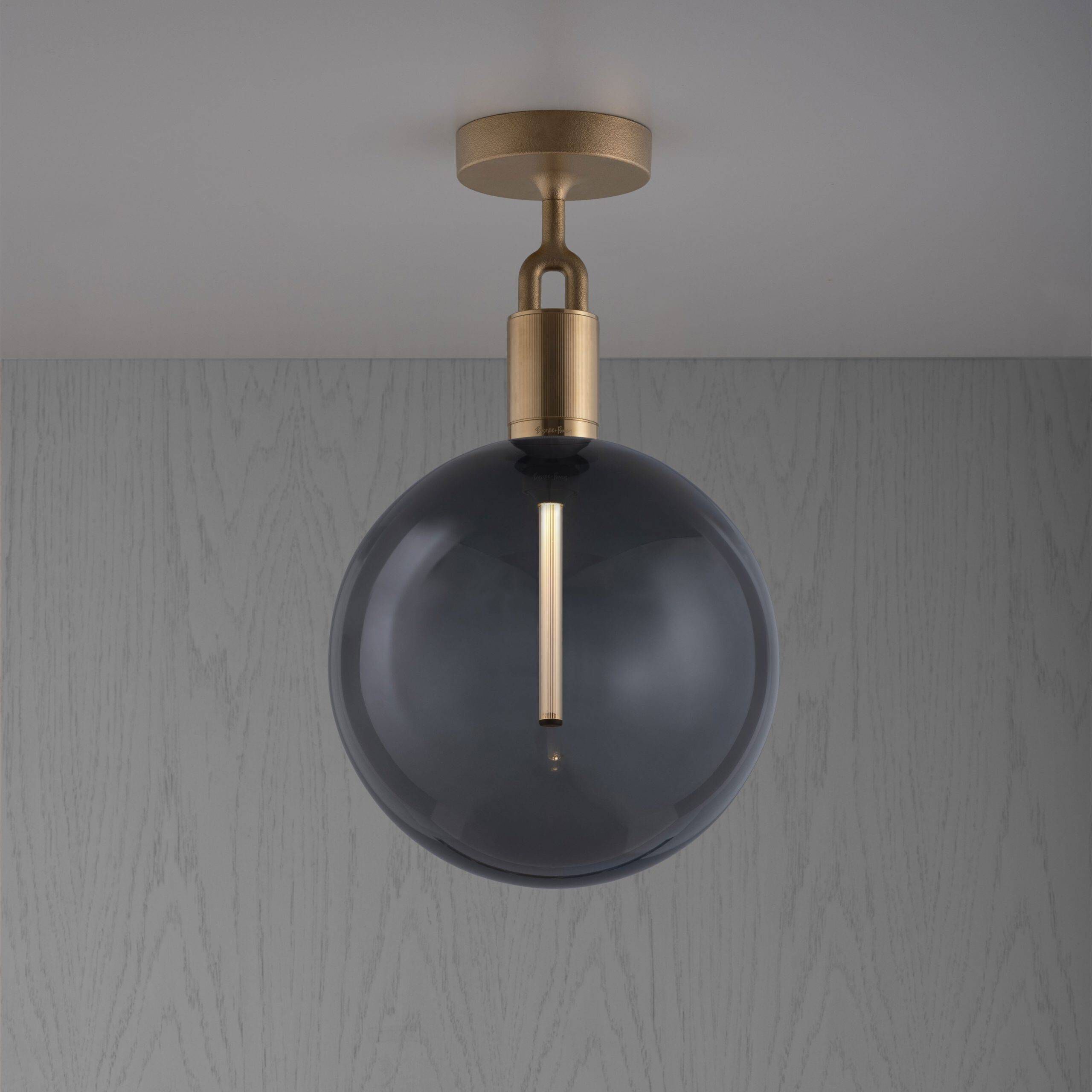 Forked LED 11.42 inch Brass Flush Mount Ceiling Light