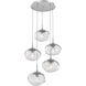Nova LED LED Classic Silver Chandelier Ceiling Light, Round Multi-Pendant