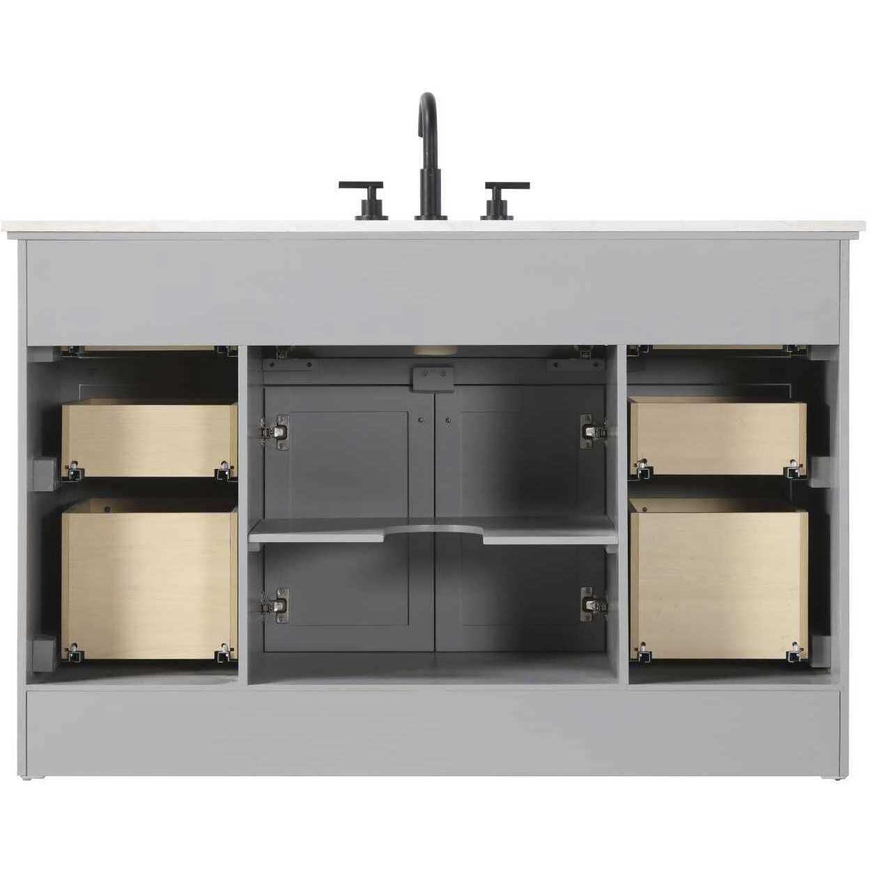 Remington 54 X 35 inch Grey Bathroom Vanity Cabinet