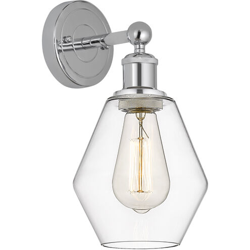 Edison Cindyrella 1 Light 6 inch Polished Chrome Sconce Wall Light in Clear Glass