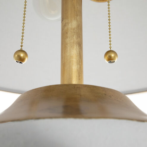 Bridget 35 inch Plaster White / Vintage Gold / Feather White Linen Table Lamp Portable Light