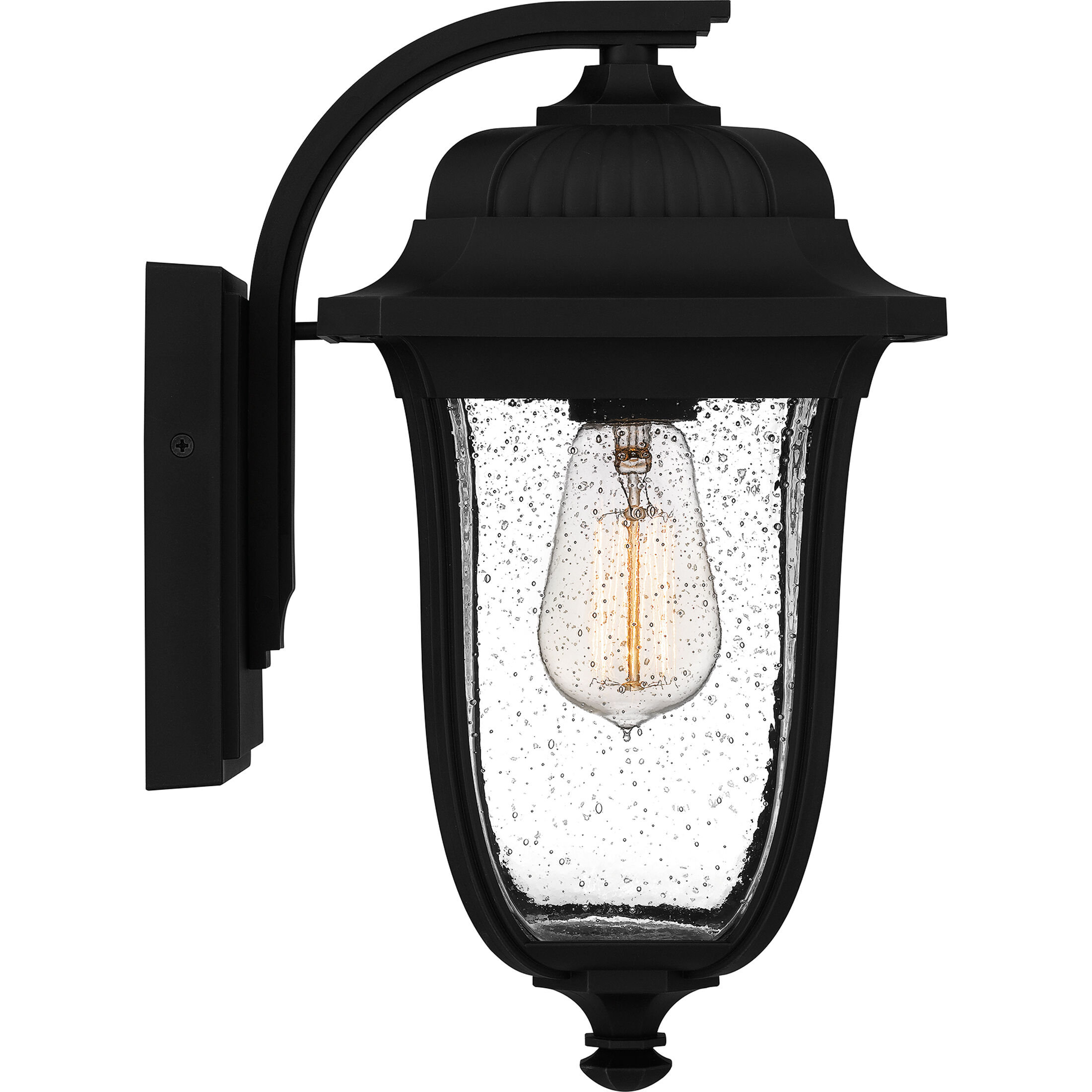 Mulberry 1 Light 14 inch Matte Black Outdoor Wall Lantern