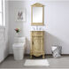 Danville 19 X 19 X 36 inch Antique Beige Vanity Sink Set