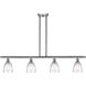 Ballston Brookfield LED 48 inch Brushed Satin Nickel Island Light Ceiling Light in Clear Glass, Ballston