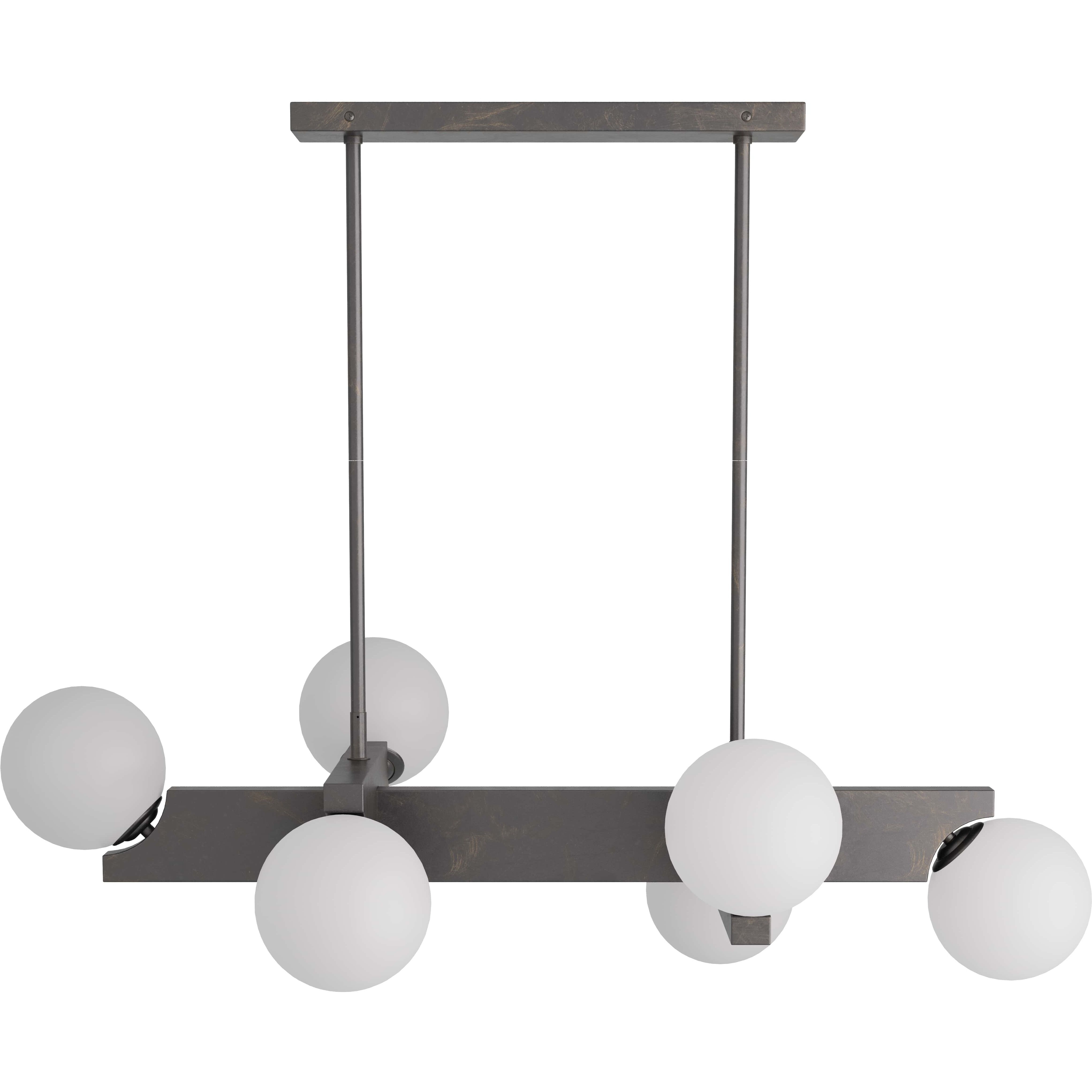 Tallow 6 Light 46 inch English Bronze Linear Chandelier Ceiling Light