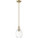 Downtown Urban Preston 1 Light 6.25 inch Champagne Bronze Mini Pendant Ceiling Light in Clear