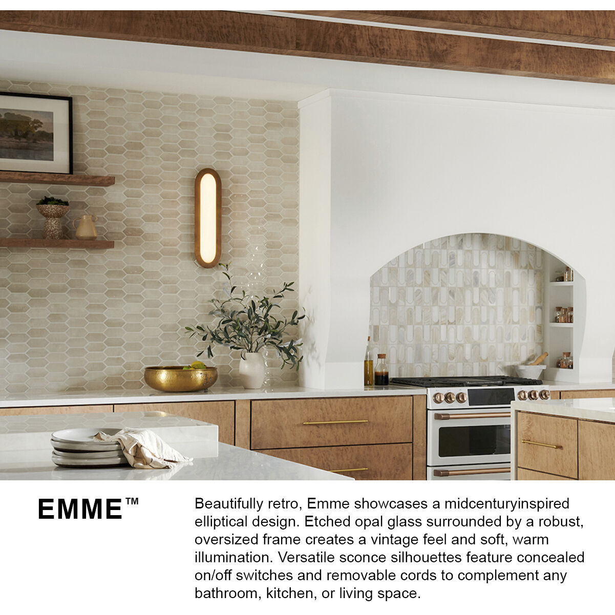 Emme LED 6 inch Heritage Brass Bath Wall Light