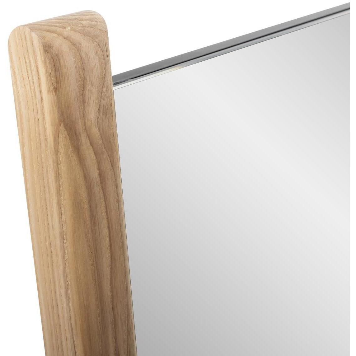 Emil 72 X 24 inch Bleached Oak Leaning Mirror, Tall